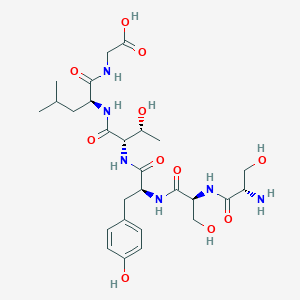 molecular formula C27H42N6O11 B14178701 L-Seryl-L-seryl-L-tyrosyl-L-threonyl-L-leucylglycine CAS No. 915780-49-3