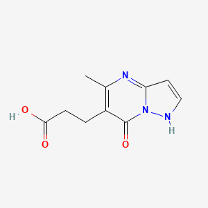 B1417871 3-(5-Methyl-7-oxo-4,7-dihydropyrazolo[1,5-a]pyrimidin-6-yl)propanoic acid CAS No. 1158240-94-8