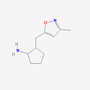 molecular formula C10H16N2O B1417874 2-((3-Methylisoxazol-5-yl)methyl)cyclopentanamine CAS No. 1100327-73-8