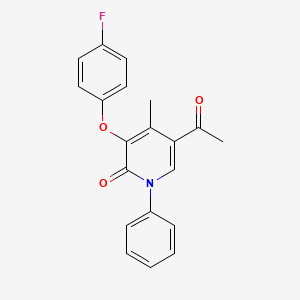 molecular formula C20H16FNO3 B14178748 5-Acetyl-3-(4-fluorophenoxy)-4-methyl-1-phenylpyridin-2(1H)-one CAS No. 918542-85-5