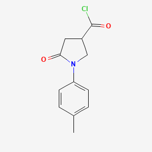 molecular formula C12H12ClNO2 B1417876 5-Oxo-1-(p-tolyl)pyrrolidine-3-carbonyl chloride CAS No. 208118-36-9