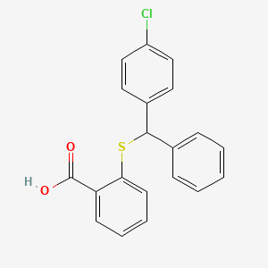 molecular formula C20H15ClO2S B1417878 2-{[(4-Chlorophenyl)(phenyl)methyl]thio}benzoic acid CAS No. 669701-90-0