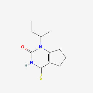 molecular formula C11H16N2OS B1417879 1-(sec-butyl)-4-thioxo-1,3,4,5,6,7-hexahydro-2H-cyclopenta[d]pyrimidin-2-one CAS No. 920410-76-0