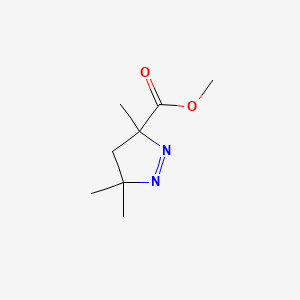 molecular formula C8H14N2O2 B14178790 methyl 3,5,5-trimethyl-4,5-dihydro-3H-pyrazole-3-carboxylate CAS No. 22497-19-4