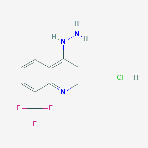 molecular formula C10H9ClF3N3 B1417884 4-Hydrazino 8-trifluoromethyl-quinoline hydrochloride CAS No. 1171001-63-0