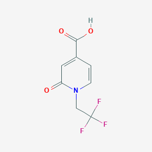 molecular formula C8H6F3NO3 B1417900 2-Oxo-1-(2,2,2-trifluoroethyl)-1,2-dihydropyridine-4-carboxylic acid CAS No. 1203544-08-4