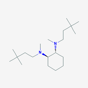 molecular formula C20H42N2 B1417904 (1R,2R)-N,N'-Dimethyl-N,N'-bis(3,3-dimethylbutyl)cyclohexane-1,2-diamine CAS No. 644958-86-1