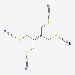 molecular formula C10H8N4S4 B14179042 Ethene-1,1,2,2-tetrayltetramethylene tetrathiocyanate CAS No. 880495-38-5