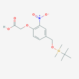 molecular formula C15H23NO6Si B1417905 2-(4-(((tert-Butyldimethylsilyl)oxy)methyl)-2-nitrophenoxy)acetic acid CAS No. 308815-83-0