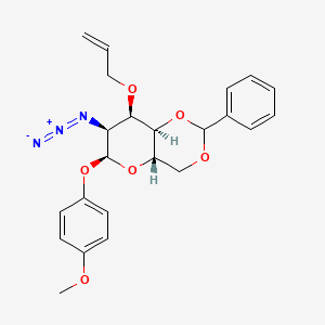 molecular formula C23H25N3O6 B1417908 4-Methoxyphenyl 3-O-Allyl-2-azido-4,6-O-benzylidene-2-deoxy-beta-D-galactopyranoside CAS No. 889453-83-2