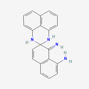 molecular formula C20H16N4 B1417910 2,3-Dihydro-2-spiro-7'-[8'-imino-7',8'-dihydronaphthalen-1'-amine]perimidine CAS No. 851768-62-2