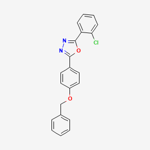 molecular formula C21H15ClN2O2 B14179119 2-[4-(Benzyloxy)phenyl]-5-(2-chlorophenyl)-1,3,4-oxadiazole CAS No. 923029-43-0