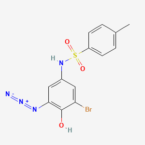 molecular formula C13H11BrN4O3S B14179137 N-(3-Azido-5-bromo-4-hydroxyphenyl)-4-methylbenzene-1-sulfonamide CAS No. 918161-74-7
