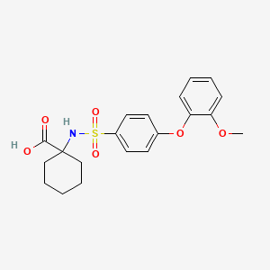 B1417914 1-((4-(2-Methoxyphenoxy)phenyl)sulfonamido)cyclohexane-1-carboxylic acid CAS No. 885268-86-0