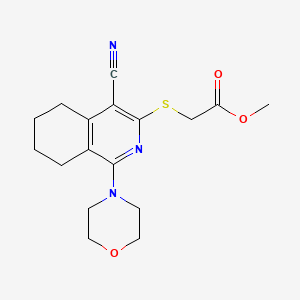 molecular formula C17H21N3O3S B14179164 Methyl 2-[(4-cyano-1-morpholin-4-yl-5,6,7,8-tetrahydroisoquinolin-3-yl)sulfanyl]acetate CAS No. 371931-63-4