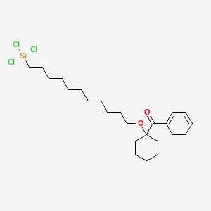 molecular formula C24H37Cl3O2Si B14179193 Phenyl(1-{[11-(trichlorosilyl)undecyl]oxy}cyclohexyl)methanone CAS No. 865370-29-2