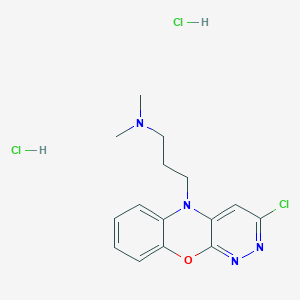 molecular formula C15H19Cl3N4O B1417921 [3-(3-chloro-5H-pyridazino[3,4-b][1,4]benzoxazin-5-yl)propyl]dimethylamine dihydrochloride CAS No. 27225-86-1