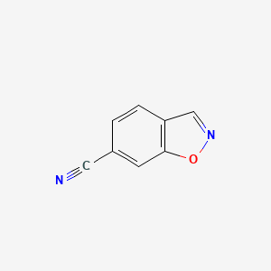 molecular formula C8H4N2O B14179217 6-Cyano-1,2-benzisoxazole 