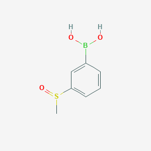 molecular formula C7H9BO3S B1417922 3-甲基亚砜基苯硼酸 CAS No. 1056475-66-1