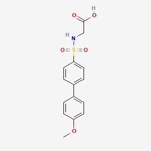 molecular formula C15H15NO5S B1417923 ((4'-Methoxy-[1,1'-biphenyl]-4-yl)sulfonyl)glycine CAS No. 885269-46-5