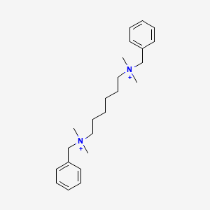 molecular formula C24H38N2+2 B14179272 Benzyl-[6-(benzyl-dimethyl-ammonio)hexyl]-dimethyl-azanium CAS No. 24986-09-2