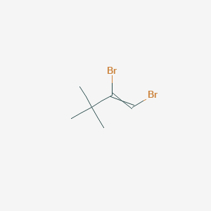 molecular formula C6H10Br2 B1417928 1,2-Dibromo-3,3-dimethylbut-1-ene CAS No. 99584-95-9