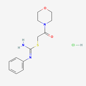 molecular formula C13H18ClN3O2S B1417934 2-morpholin-4-yl-2-oxoethyl N'-phenylimidothiocarbamate hydrochloride CAS No. 1056030-40-0