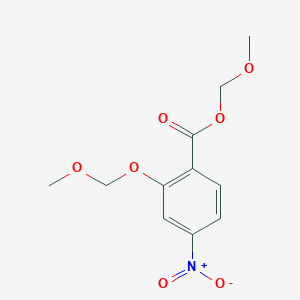 molecular formula C11H13NO7 B14179352 Methoxymethyl 2-(methoxymethoxy)-4-nitrobenzoate CAS No. 919122-20-6