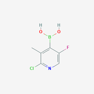 molecular formula C6H6BClFNO2 B1417938 (2-Chloro-5-fluoro-3-methylpyridin-4-yl)boronic acid CAS No. 1072944-10-5