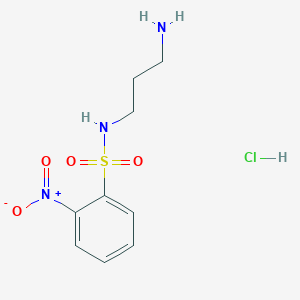 molecular formula C9H14ClN3O4S B1417940 N-(3-Aminopropyl)-2-nitrobenzenesulfonamide Hydrochloride CAS No. 863983-46-4