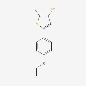 molecular formula C13H13BrOS B14179401 Thiophene, 3-bromo-5-(4-ethoxyphenyl)-2-methyl- CAS No. 861883-96-7