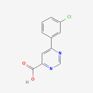 molecular formula C11H7ClN2O2 B1417944 6-(3-Chlorophenyl)pyrimidine-4-carboxylic acid CAS No. 1207723-49-6
