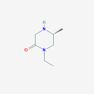 molecular formula C7H14N2O B1417954 (R)-1-乙基-5-甲基哌嗪-2-酮 CAS No. 1068149-98-3