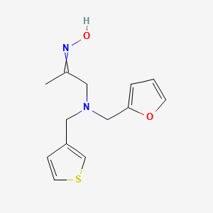 molecular formula C13H16N2O2S B14179586 N-(1-{[(Furan-2-yl)methyl][(thiophen-3-yl)methyl]amino}propan-2-ylidene)hydroxylamine CAS No. 918898-43-8