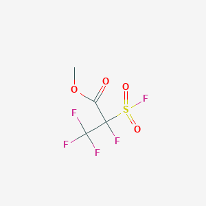 molecular formula C4H3F5O4S B1417960 Propanoic acid, 2,3,3,3-tetrafluoro-2-(fluorosulfonyl)-, methyl ester CAS No. 663-78-5