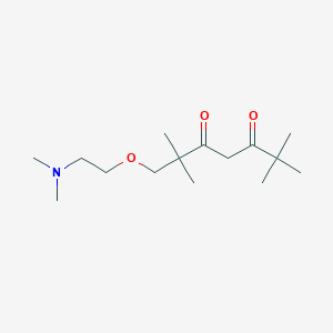 molecular formula C15H29NO3 B14179664 1-[2-(Dimethylamino)ethoxy]-2,2,6,6-tetramethylheptane-3,5-dione CAS No. 922509-46-4