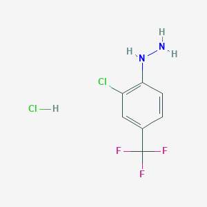 molecular formula C7H7Cl2F3N2 B1417968 (2-氯-4-(三氟甲基)苯基)肼盐酸盐 CAS No. 1029649-46-4
