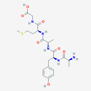 molecular formula C22H33N5O7S B14179697 L-Alanyl-L-tyrosyl-L-alanyl-L-methionylglycine CAS No. 920010-00-0