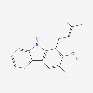 molecular formula C18H19NO B14179707 Mukoenine A CAS No. 155519-81-6