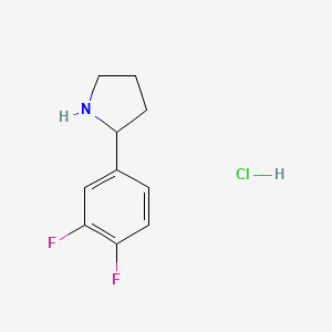 molecular formula C10H12ClF2N B1417972 2-(3,4-Difluorophenyl)pyrrolidine hydrochloride CAS No. 1197234-09-5