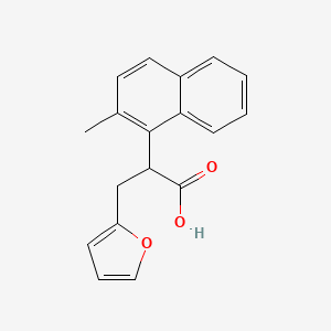 molecular formula C18H16O3 B14179722 Acetic acid, 2-(2-furylmethyl)-2-(2-methyl-1-naphthyl)- CAS No. 3459-58-3