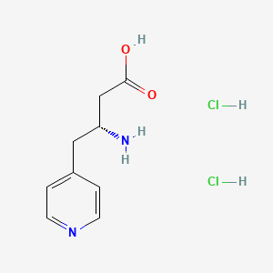 molecular formula C9H14Cl2N2O2 B1417973 (R)-3-Amino-4-(pyridin-4-yl)butanoic acid dihydrochloride CAS No. 269396-67-0