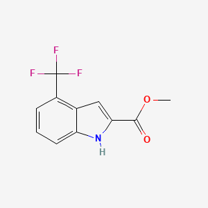 molecular formula C11H8F3NO2 B1417974 methyl 4-(trifluoromethyl)-1H-indole-2-carboxylate CAS No. 1098340-27-2