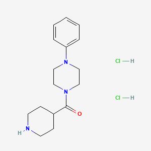 molecular formula C16H25Cl2N3O B1417975 (4-Phenylpiperazin-1-yl)piperidin-4-yl-methanone dihydrochloride CAS No. 1184996-07-3