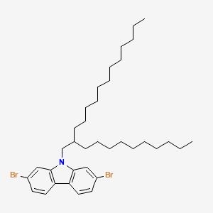 molecular formula C36H55Br2N B14179767 2,7-Dibromo-9-(2-decyltetradecyl)-9H-carbazole CAS No. 875581-96-7