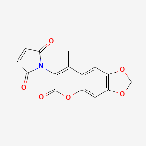 molecular formula C15H9NO6 B1417981 6,7-亚甲二氧基-4-甲基-3-马来酰亚胺香豆素 CAS No. 97744-90-6