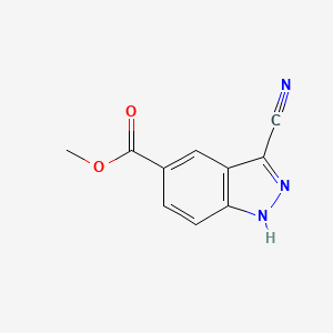 molecular formula C10H7N3O2 B1417982 Methyl 3-cyano-1H-indazole-5-carboxylate CAS No. 1190319-99-3