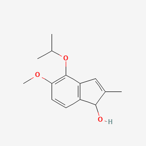 molecular formula C14H18O3 B14179849 1H-Inden-1-ol, 5-methoxy-2-methyl-4-(1-methylethoxy)- CAS No. 850404-03-4