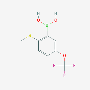 B1417986 2-Methylthio-5-trifluoromethoxyphenylboronic acid CAS No. 957121-11-8