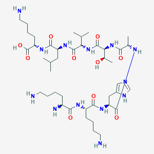 molecular formula C42H77N13O10 B14179867 L-Lysyl-L-lysyl-L-histidyl-L-alanyl-L-threonyl-L-valyl-L-leucyl-L-lysine CAS No. 923018-02-4